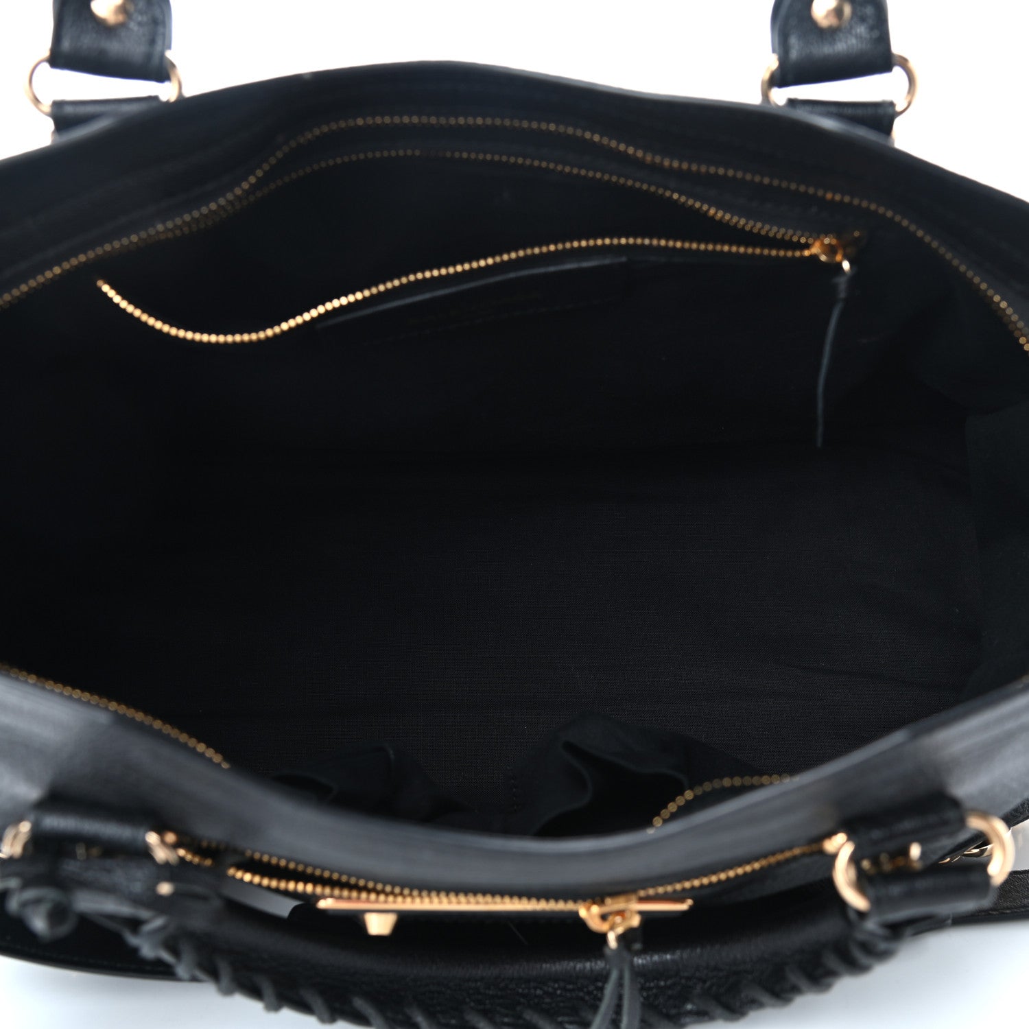 Balenciaga Chevre Gold Metallic Edge Hardware City Black 5 of 10