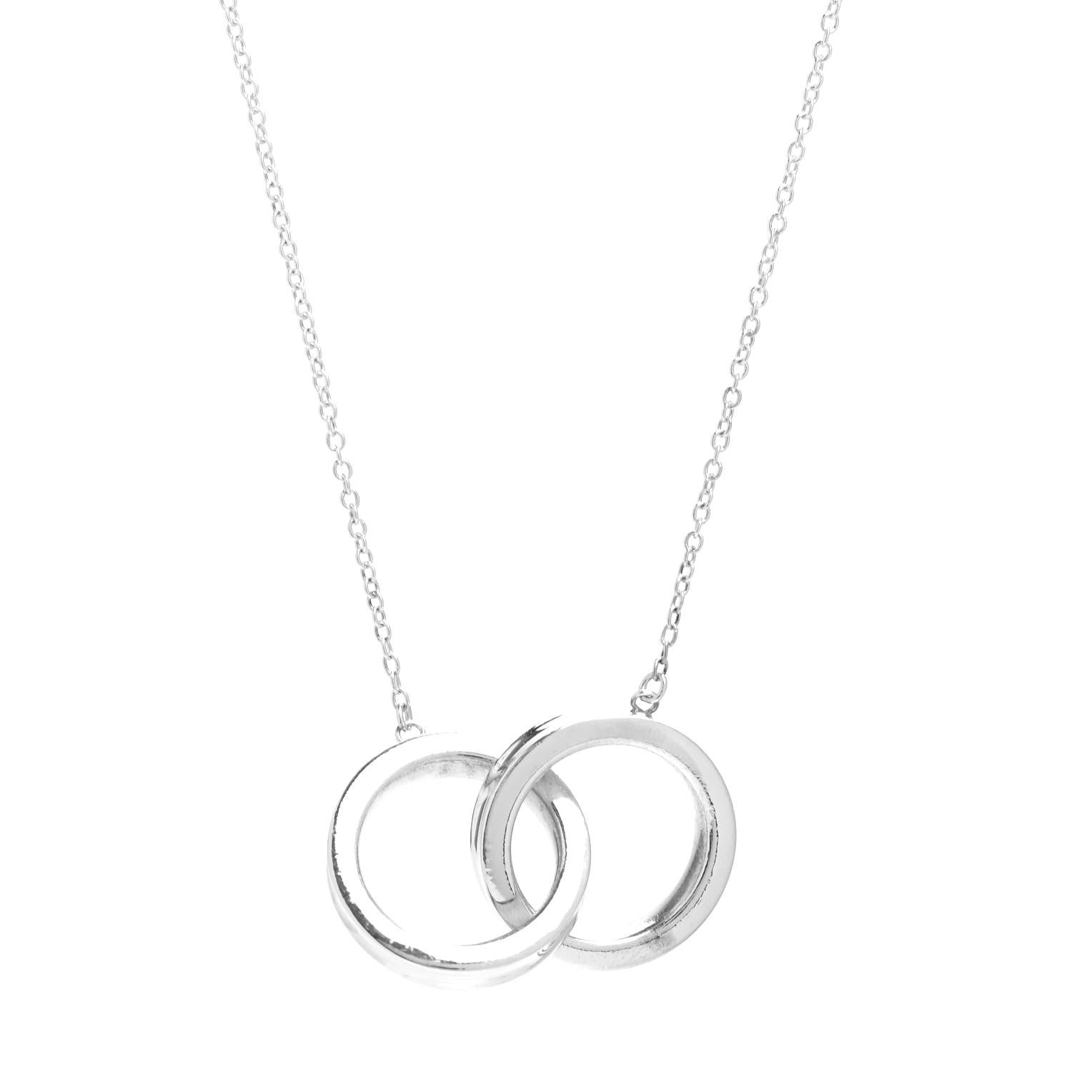 Tiffany Sterling Silver 1837 Interlocking Circles Pendant Necklace 4 of 4