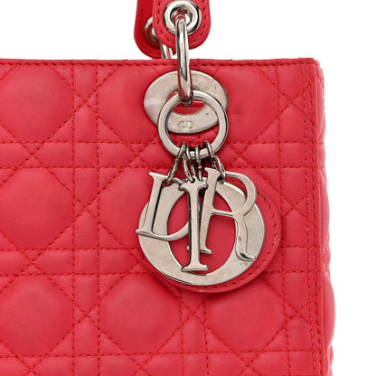 Christian Dior Lambskin Cannage Medium Lady Dior Pink 9 of 11