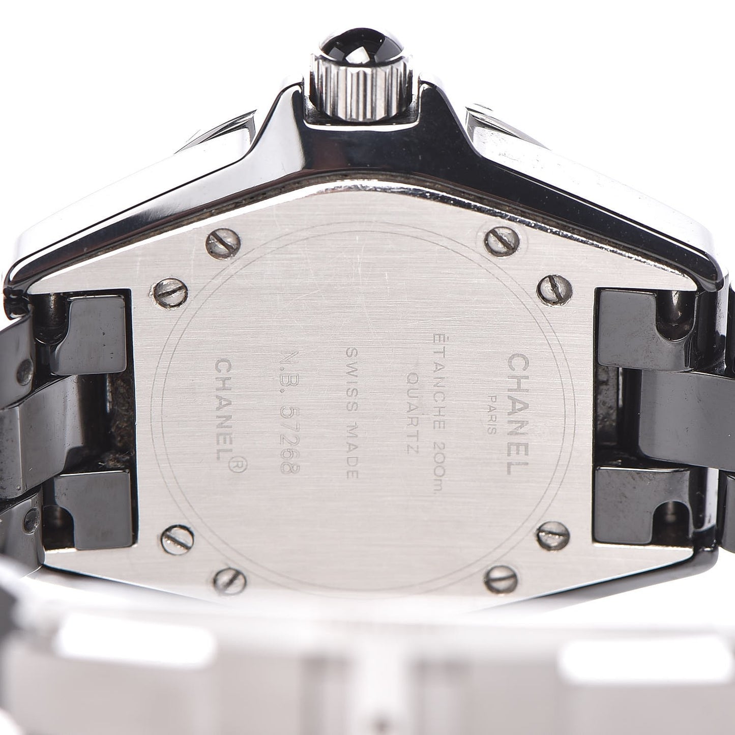 Stainless Steel Ceramic Diamond Pave Bezel 33mm J12 Quartz Watch Black