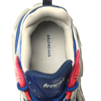 Balenciaga Rubber Mesh Bi-Color Womens Track.2 Open Sneakers 39 Beige Blue Red 7 of 7