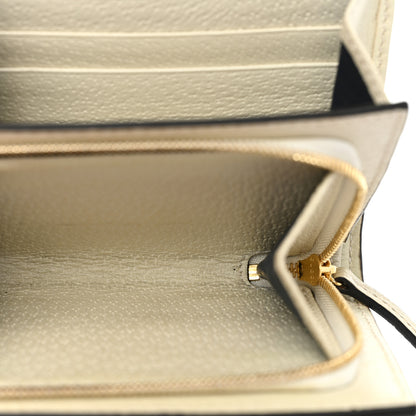 Gucci GG Supreme Monogram Textured Calfskin Web Ophidia Card Case Wallet Beige Ebony Mystic White 6 of 12