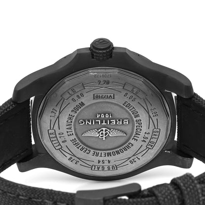 Breitling Black Titanium 48mm Avenger Blackbird 44 Automatic Watch Volcano Black V17310 4 of 5