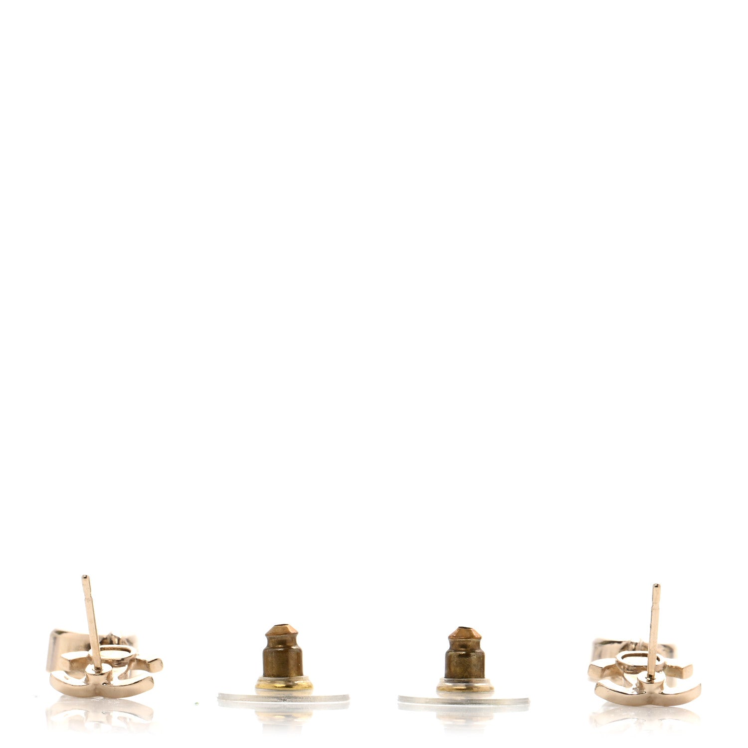 Chanel Crystal CC Tear Drop Earrings Gold 3 of 5