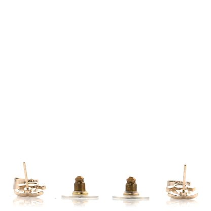 Chanel Crystal CC Tear Drop Earrings Gold 3 of 5