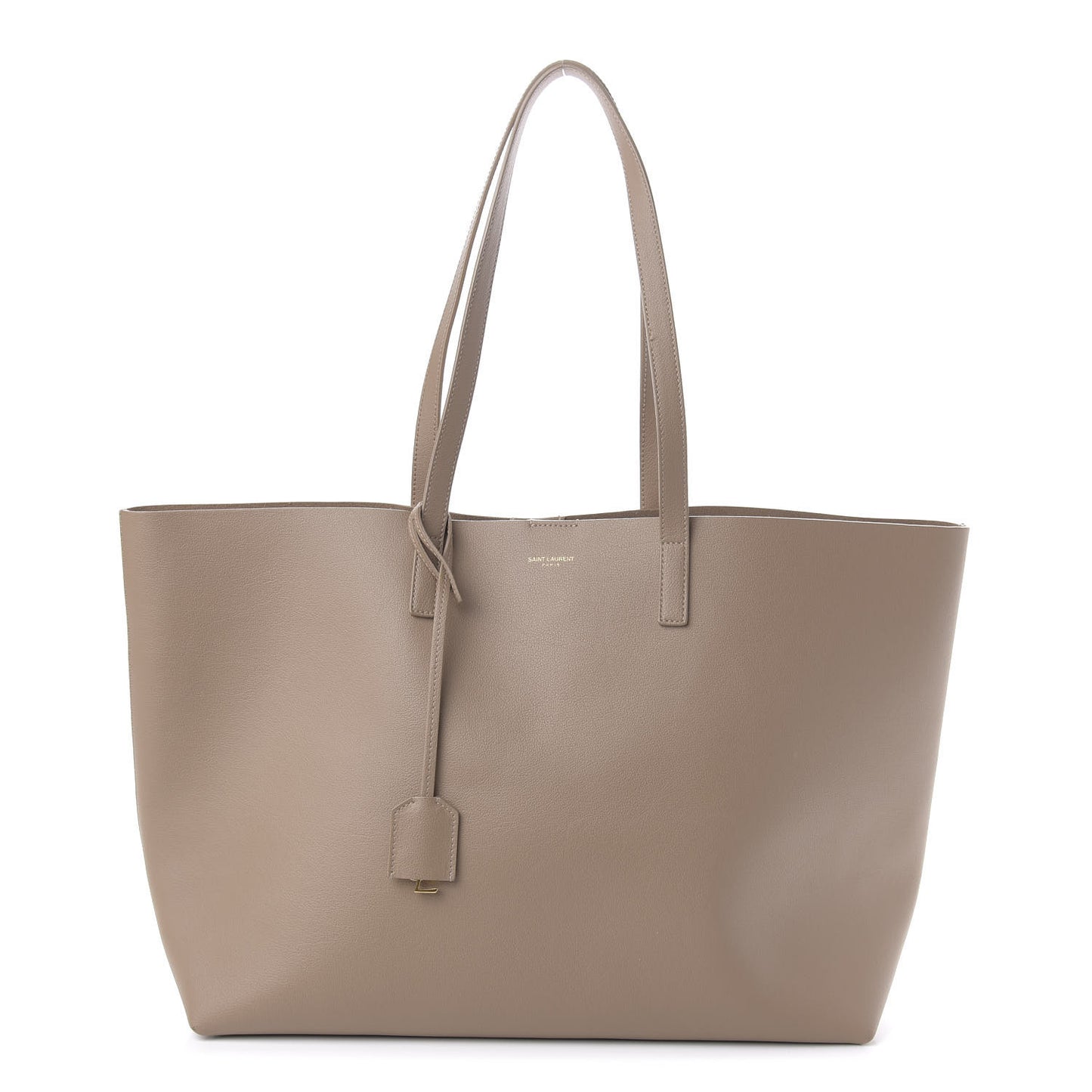 Calfskin Large Shopping Tote Light Taupe