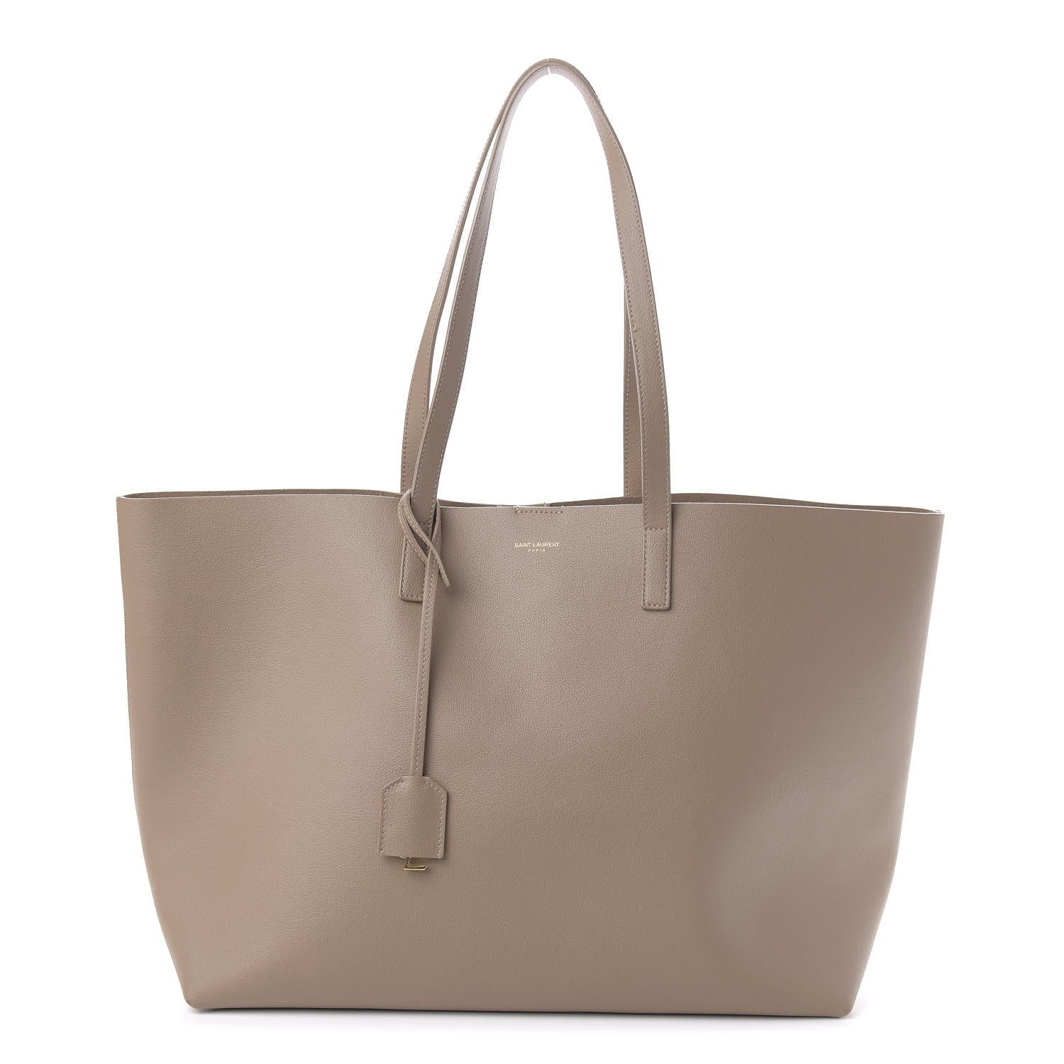 Saint Laurent Calfskin Large Shopping Tote Light Taupe 1 of 10
