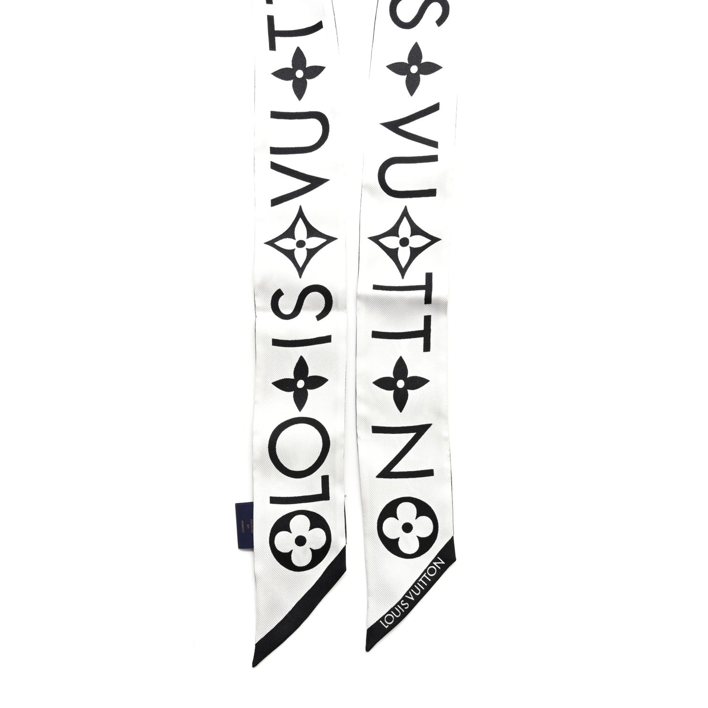 Silk Monogram Infinity BB Bandeau White Black