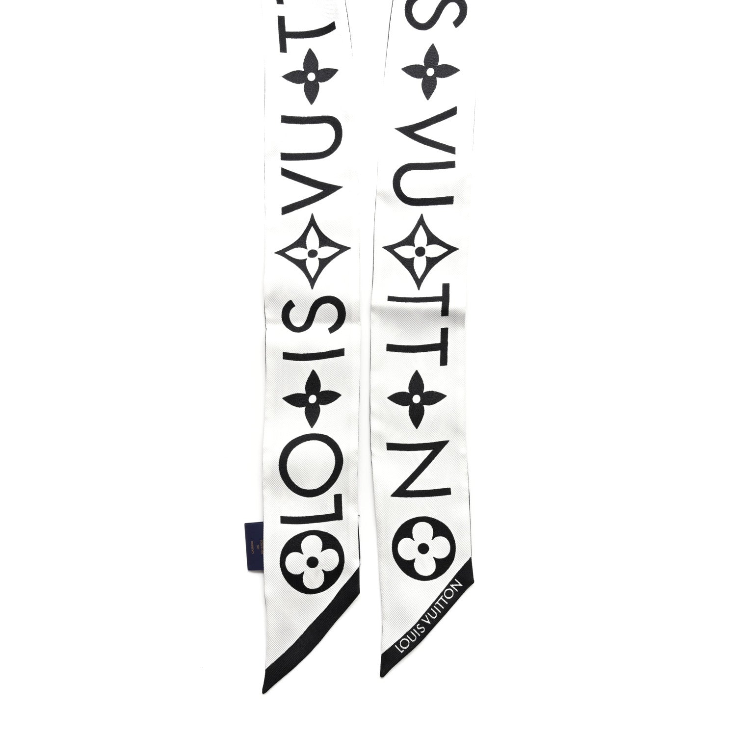 Louis Vuitton Silk Monogram Infinity BB Bandeau White Black 2 of 3