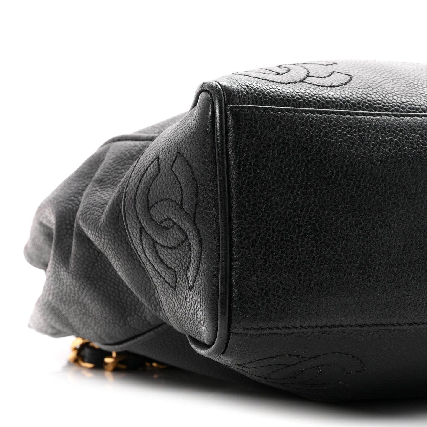 Caviar Triple CC Shoulder Bag Black