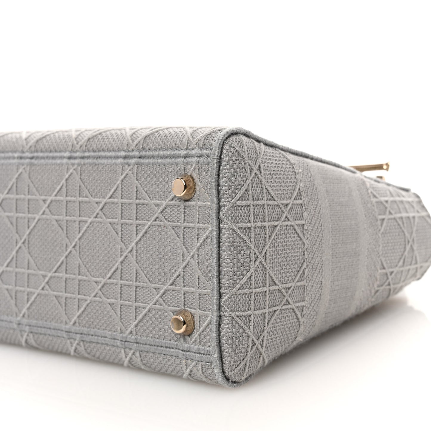 Canvas Embroidered Cannage Medium Lady D-Lite Gray