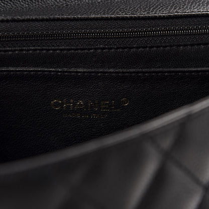 Chanel Caviar Quilted Jumbo Kelly Flap Black 11 of 13