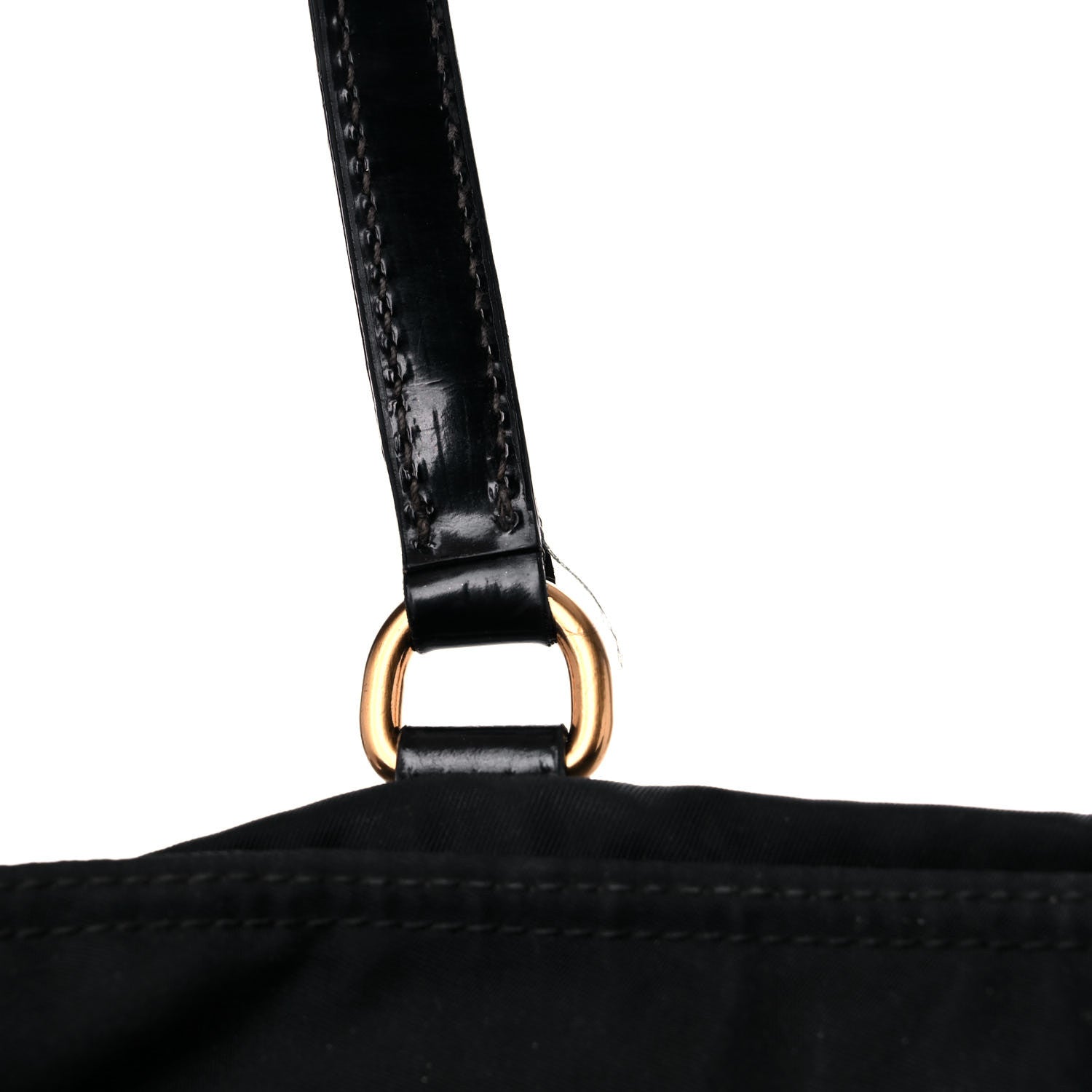 Prada Nylon Vela Grommet Tote Black 14 of 15