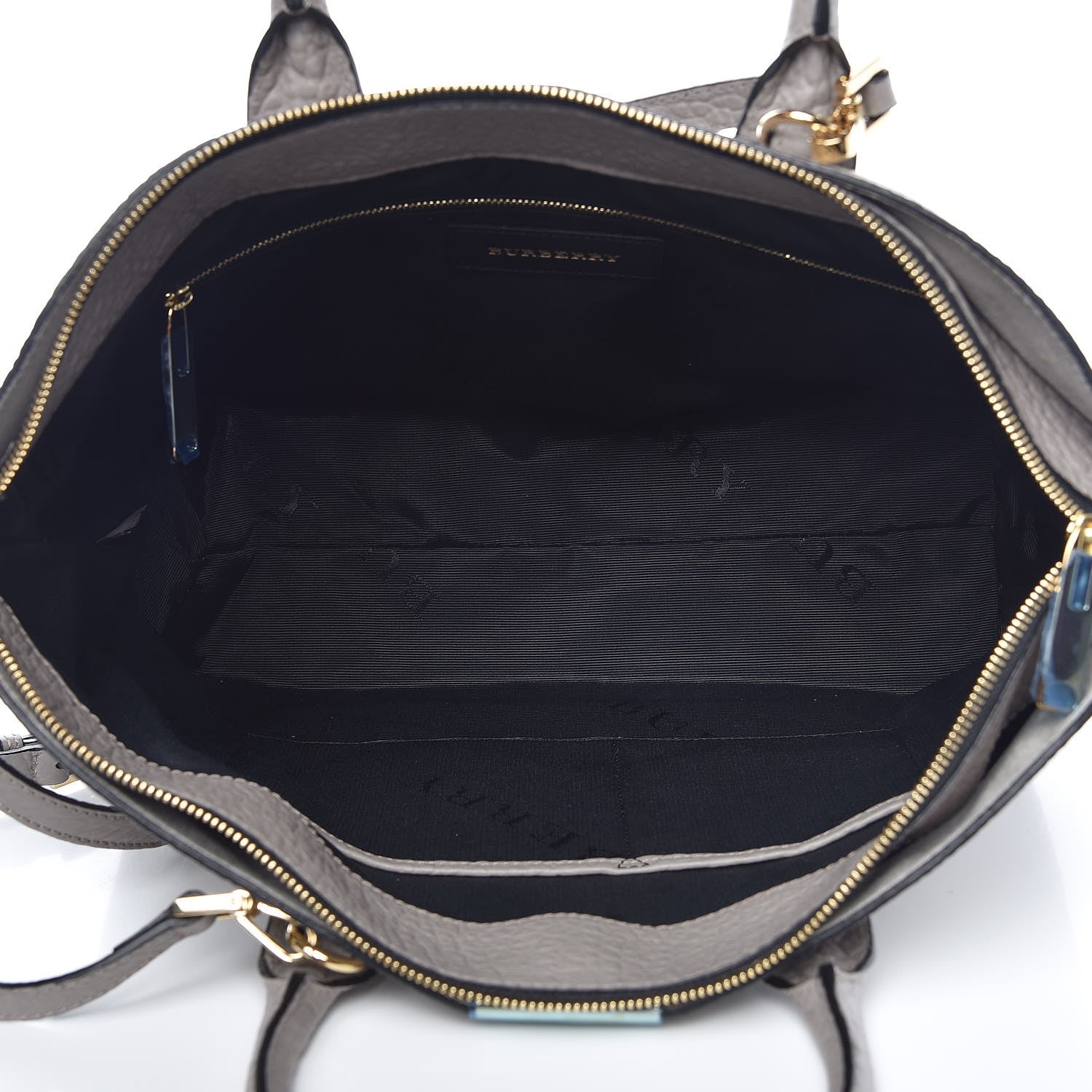 Burberry Heritage Grain Check Embossed Medium Dewsbury Tote Pale Grey 5 of 8