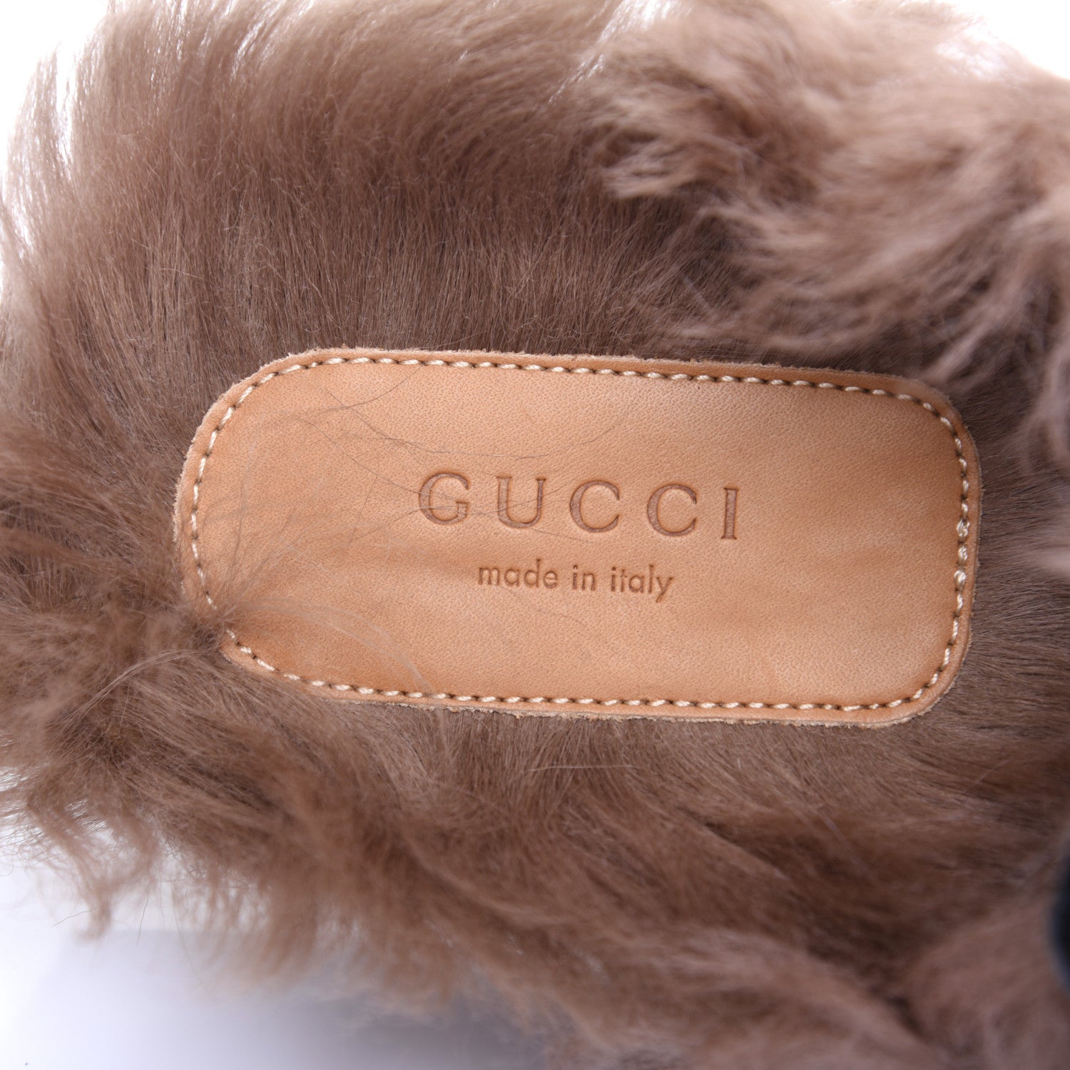 Gucci Patent Fur Womens Princetown Slippers 37.5 Black 8 of 10