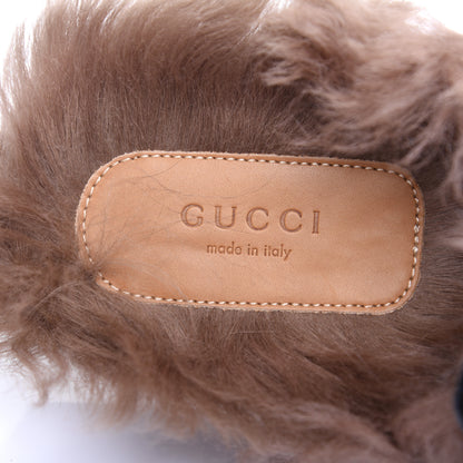 Gucci Patent Fur Womens Princetown Slippers 37.5 Black 8 of 10