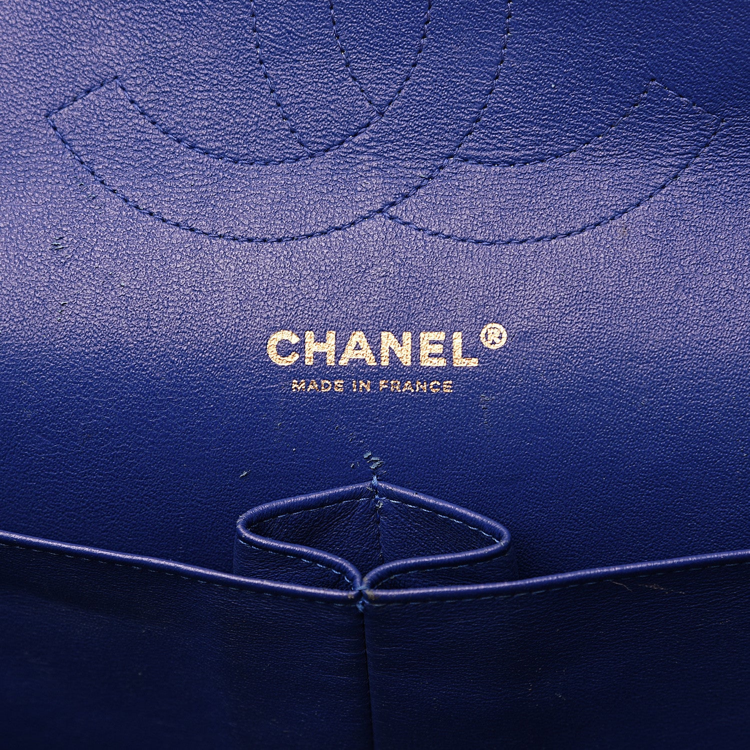 Chanel Lambskin Quilted Jumbo Double Flap Blue 5 of 20