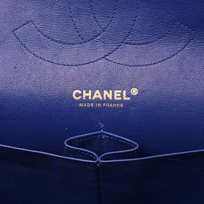 Chanel Lambskin Quilted Jumbo Double Flap Blue 5 of 20