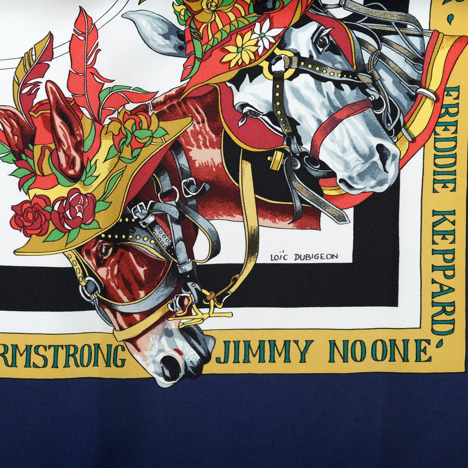 Hermes Silk New Orleans Creole Jazz Scarf 90 3 of 4