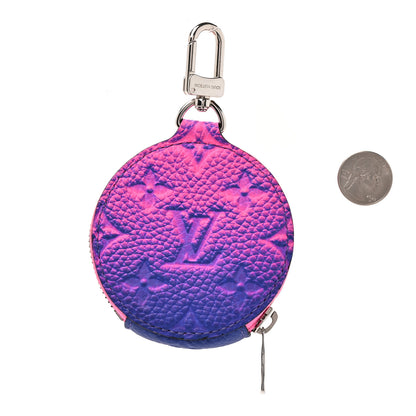 Louis Vuitton Taurillon Illusion Trio Coin Purse Bleu Rose 2 of 4