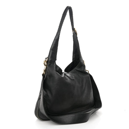 Gucci Pebbled Calfskin Medium New Jackie Shoulder Bag Black 3 of 14