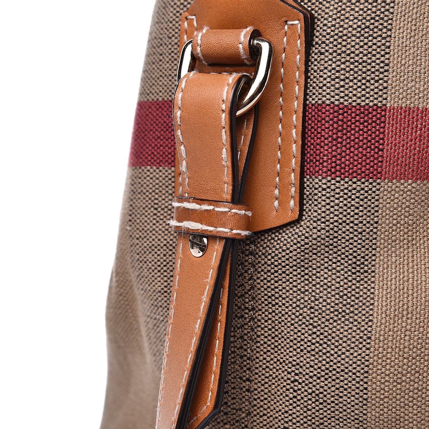Canvas Mega Check Medium Ashby Hobo Saddle Brown