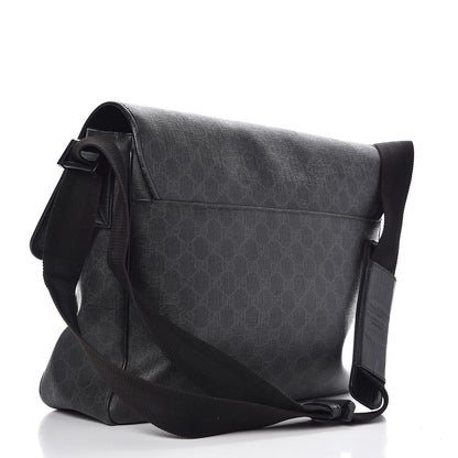 Gucci GG Plus Monogram Medium Flap Messenger Bag Black 2 of 11