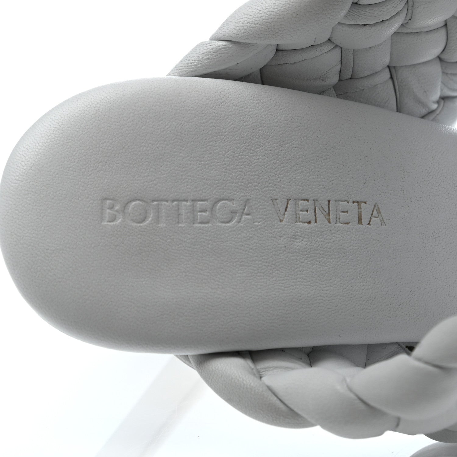 Bottega Veneta Nappa Twisted Padded Intrecciato Curve Slide Sandals 38.5 Optic White 7 of 7
