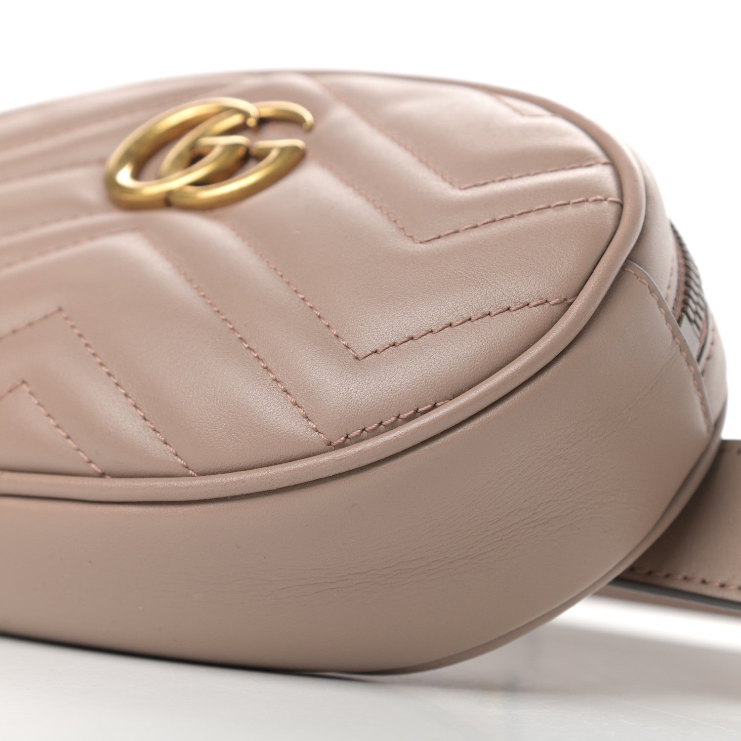 Gucci Calfskin Matelasse GG Marmont Belt Bag 85 34 Porcelain Rose 10 of 11