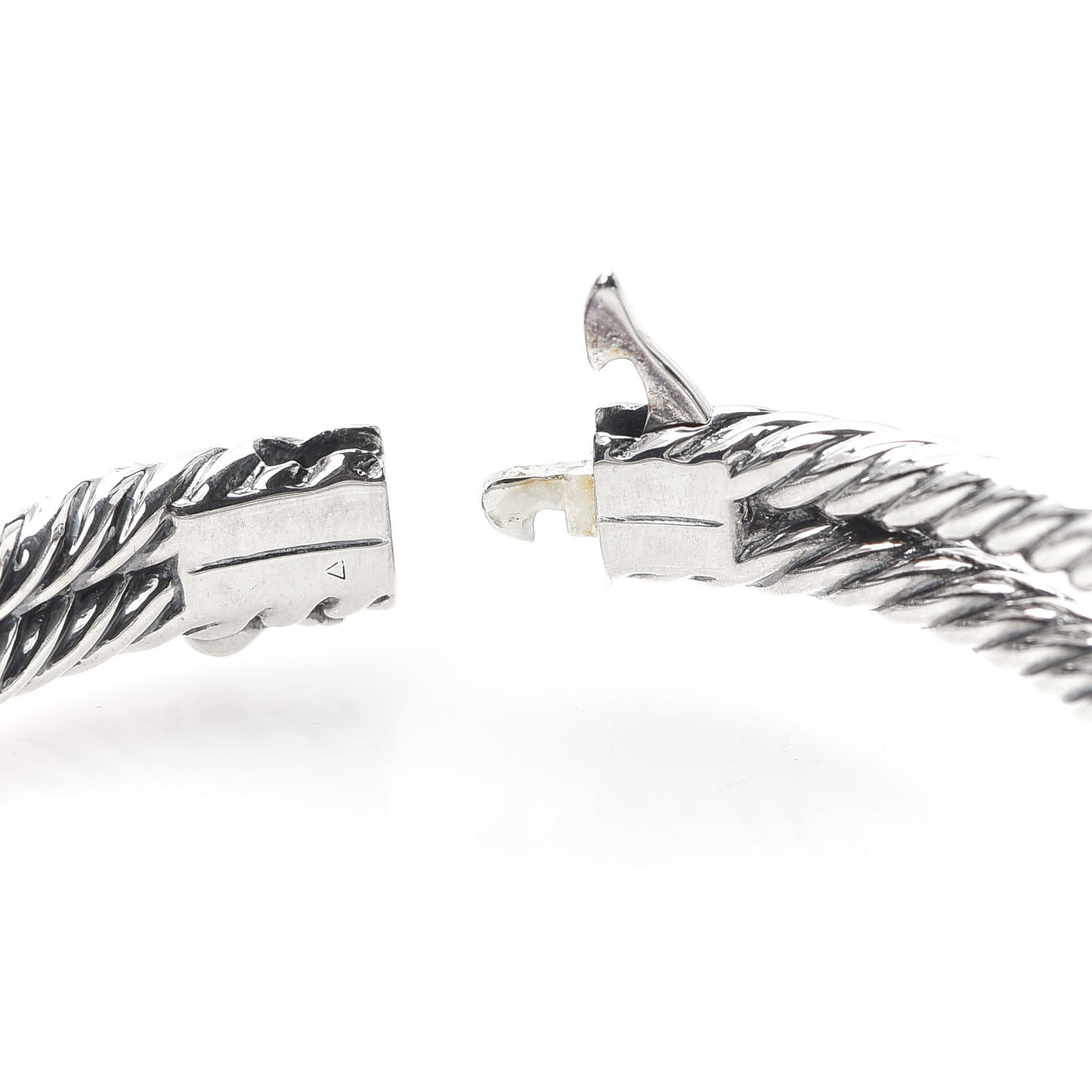 Sterling Silver Diamond Prasiolite Elongated Albion Cable Bracelet