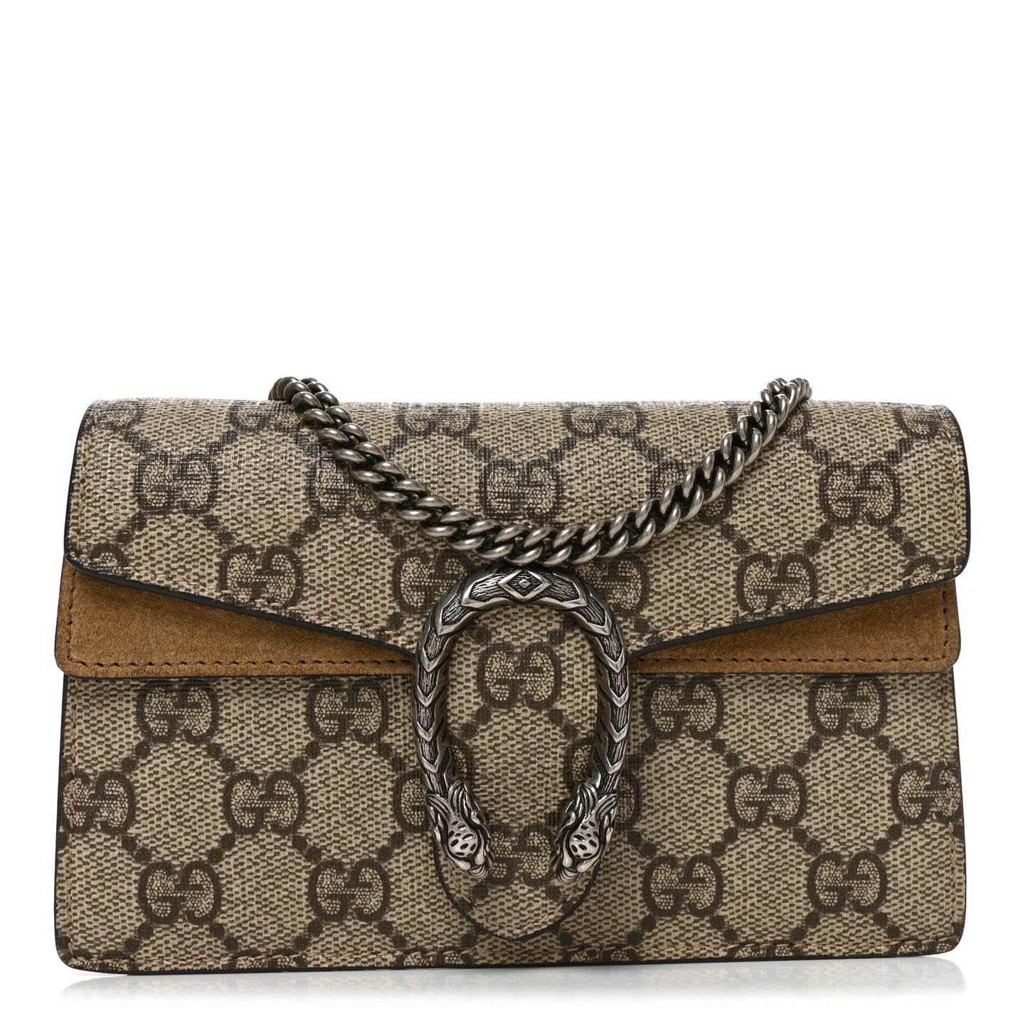 GG Supreme Monogram Super Mini Dionysus Shoulder Bag Taupe