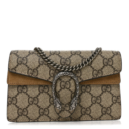 Gucci GG Supreme Monogram Super Mini Dionysus Shoulder Bag Taupe 1 of 9
