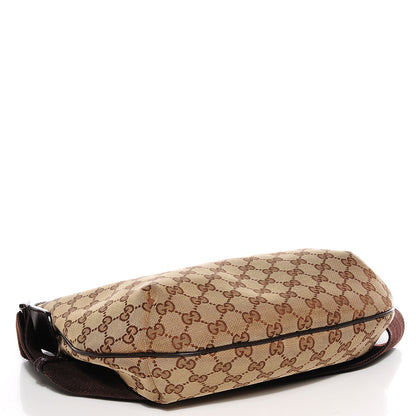Gucci Monogram Medium Half Moon Hobo Dark Brown 4 of 9
