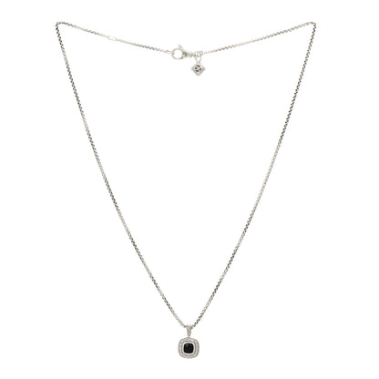 David Yurman Sterling Silver Diamond Black Onyx 4mm Albion Kids Pendant Necklace 2 of 3