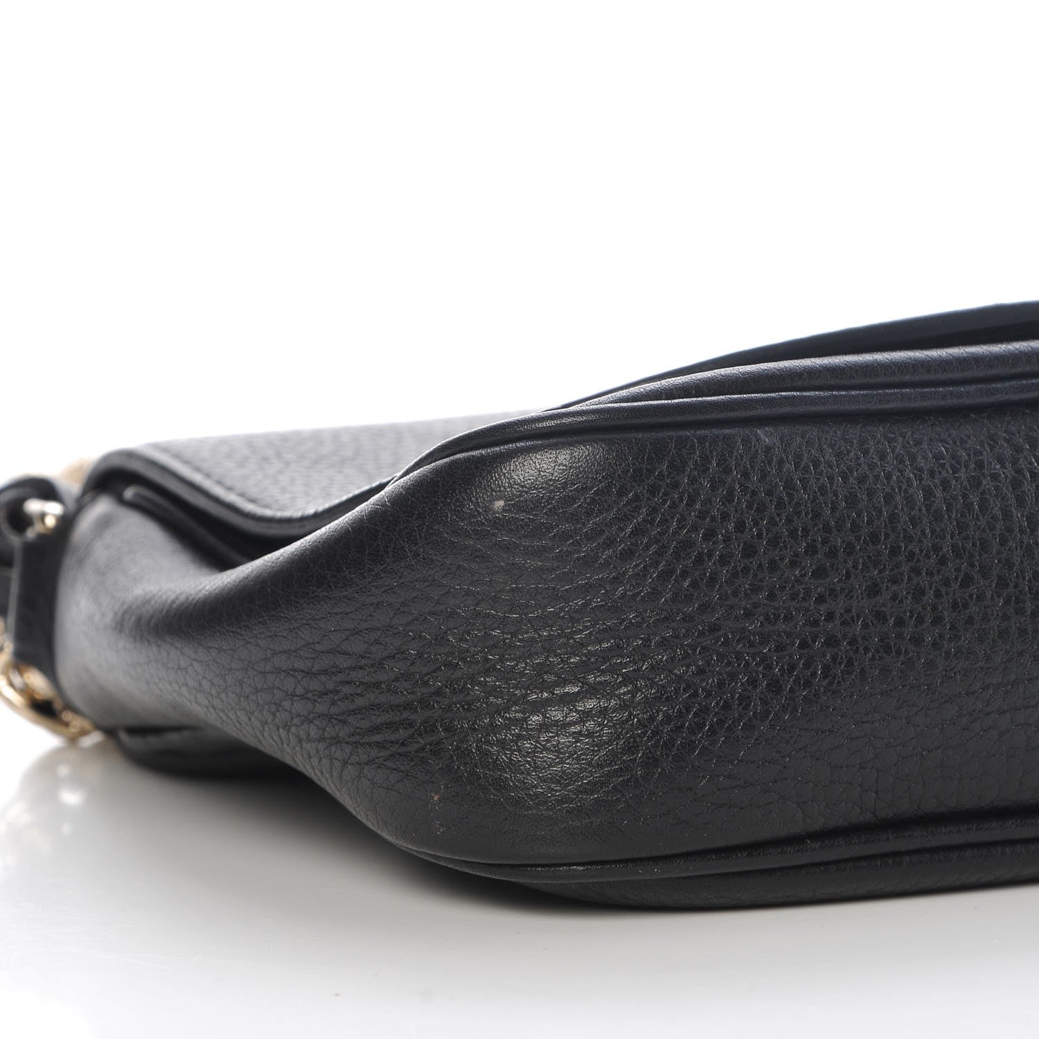 Gucci Pebbled Calfskin Small Soho Flap Crossbody Black 9 of 9