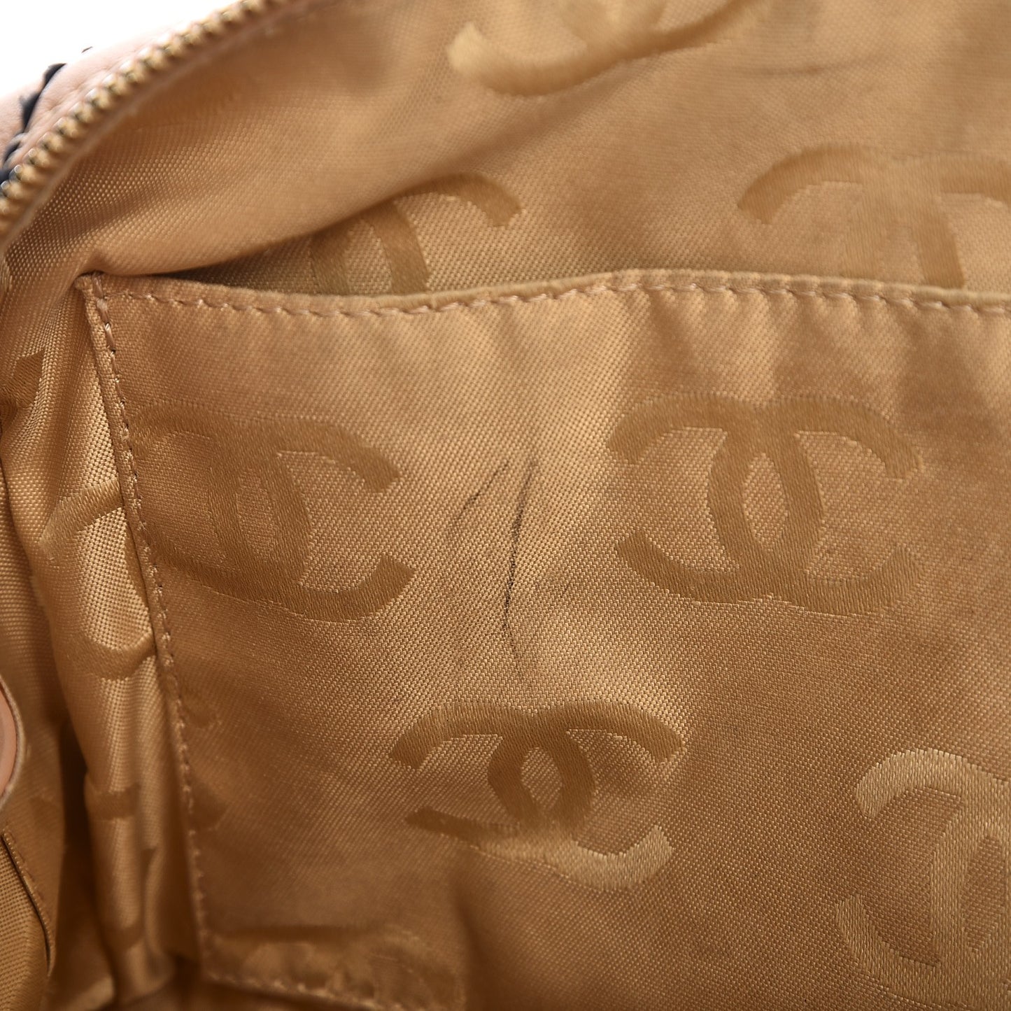 Calfskin Quilted Wild Stitch Bag Beige