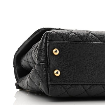 Chanel Caviar Quilted Mini Coco Handle Flap Black 9 of 10