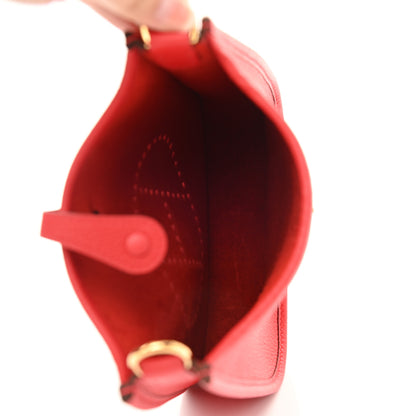 Hermes Taurillon Maurice Flipperball Sangle Evelyne TPM Rouge De Coeur Bleu Frida 5 of 11