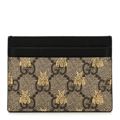 Gucci GG Supreme Monogram Bees Card Holder Black 1 of 6