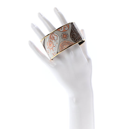 Hermes Enamel Printed Extra Wide Festival des Amazones Bracelet 70 2 of 5