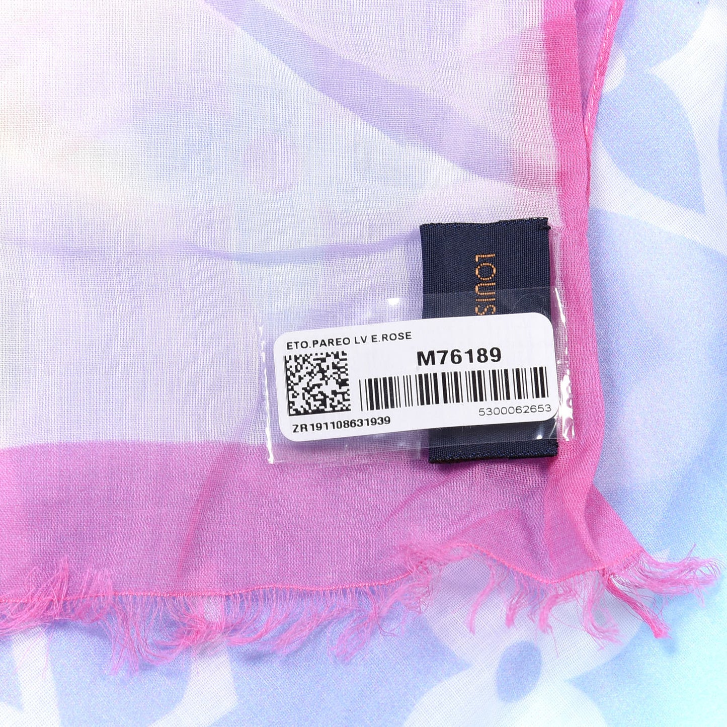 Cotton Monogram Escale Pareo Stole Rose