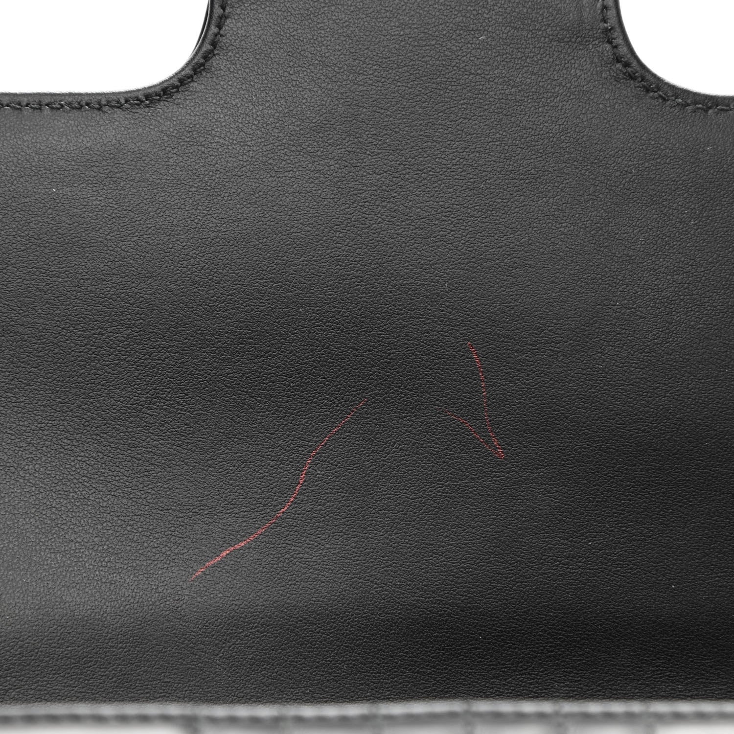 Prada Soft Calfskin Impunture Diagramme Large Chain Flap Shoulder Bag Black 11 of 12