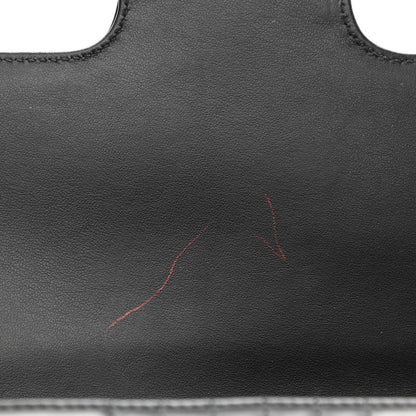 Prada Soft Calfskin Impunture Diagramme Large Chain Flap Shoulder Bag Black 11 of 12