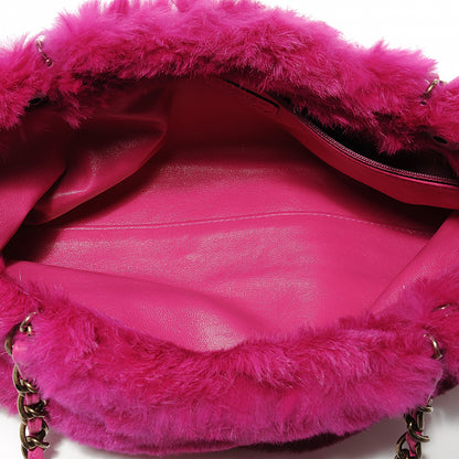 Chanel Rabbit Fur Tote Fuchsia 5 of 8