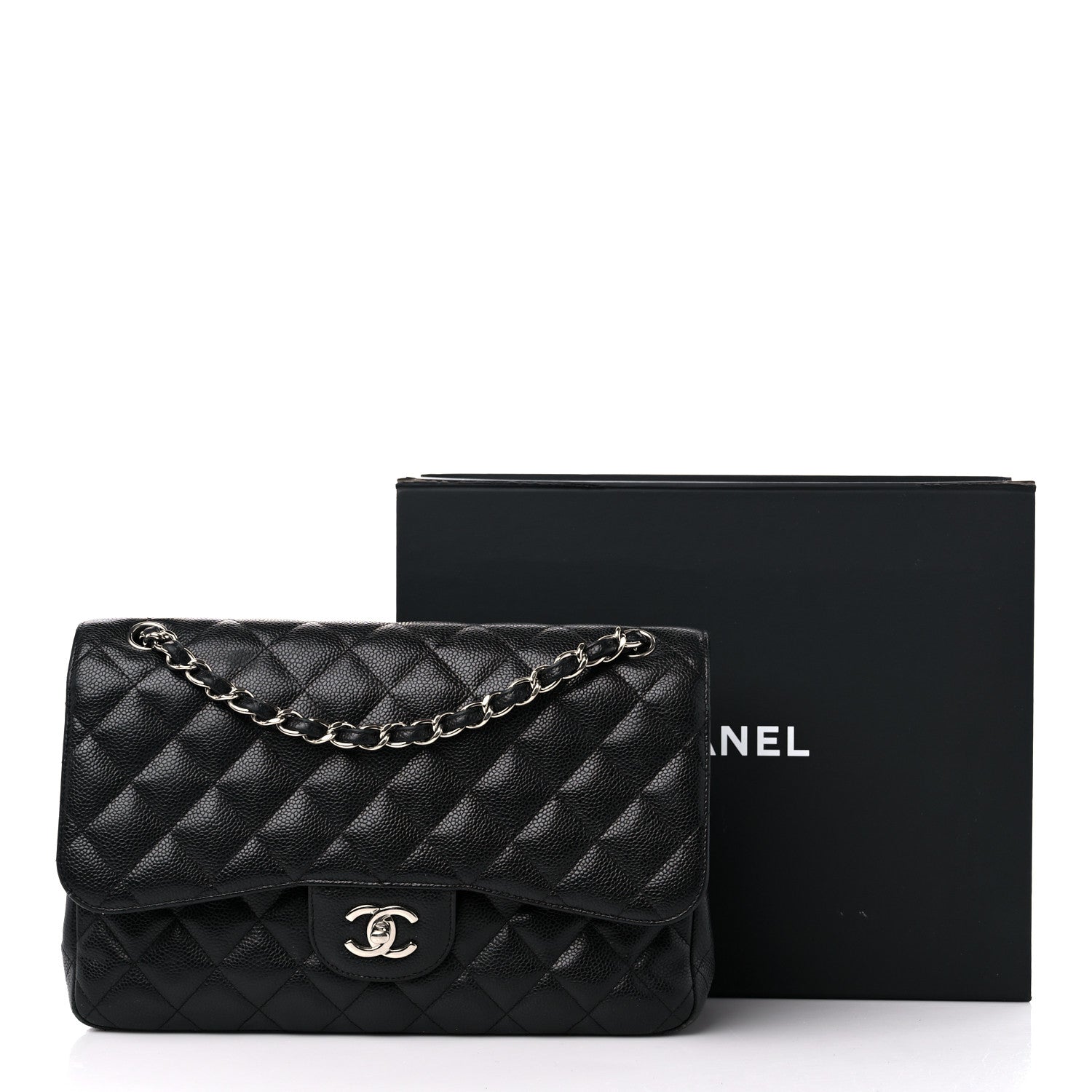 Chanel Caviar Quilted Jumbo Double Flap Black 17 of 17