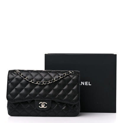 Chanel Caviar Quilted Jumbo Double Flap Black 17 of 17