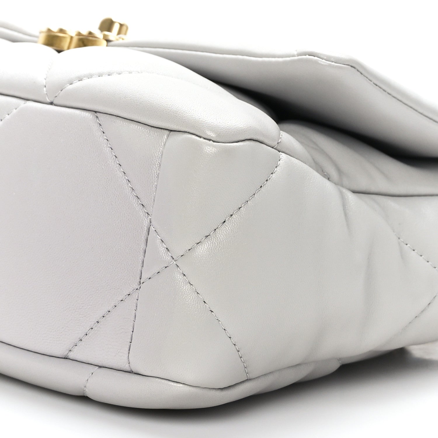 Chanel Goatskin Quilted Medium Chanel 19 Flap Grey 9 of 9