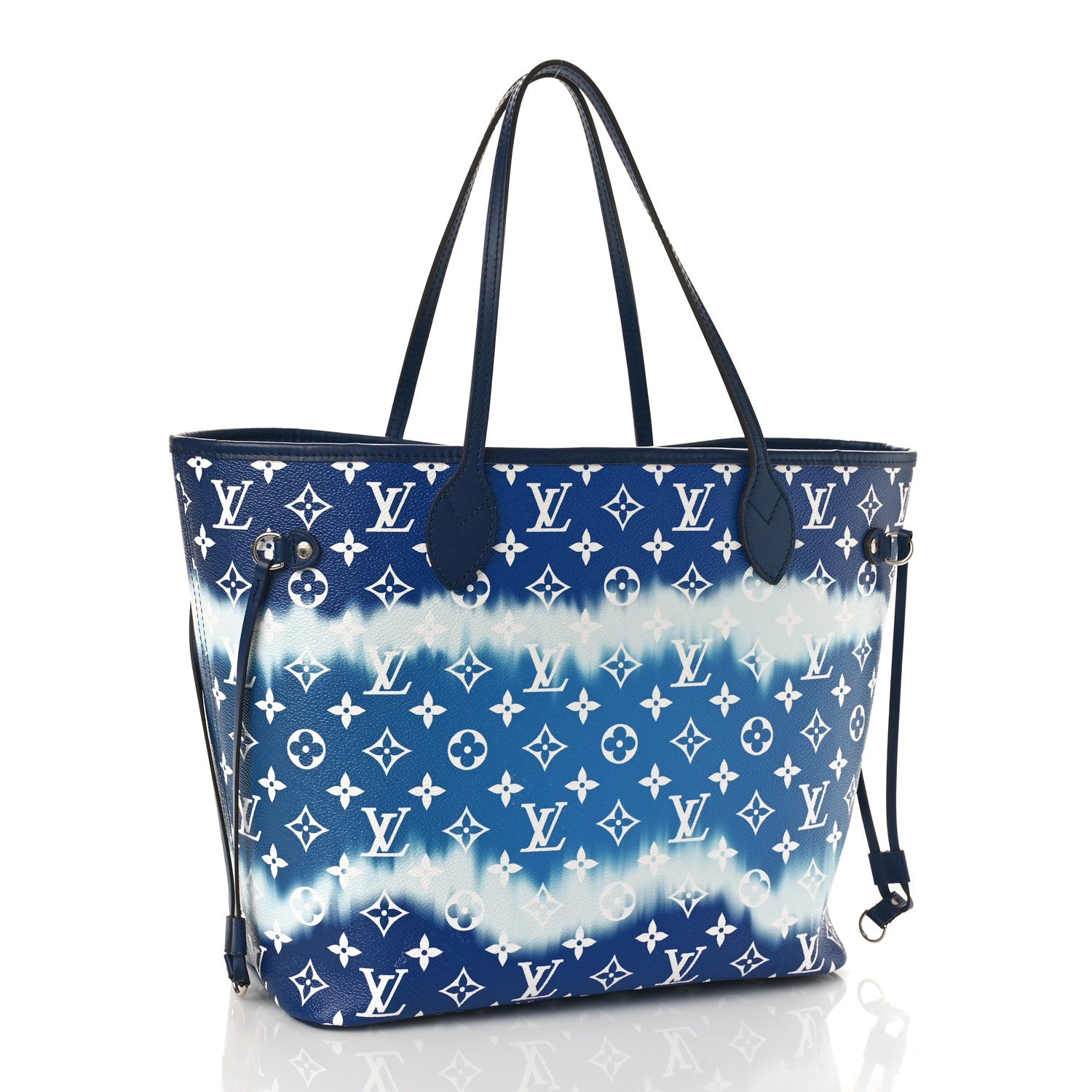 Louis Vuitton Monogram Escale Neverfull MM Blue 3 of 8