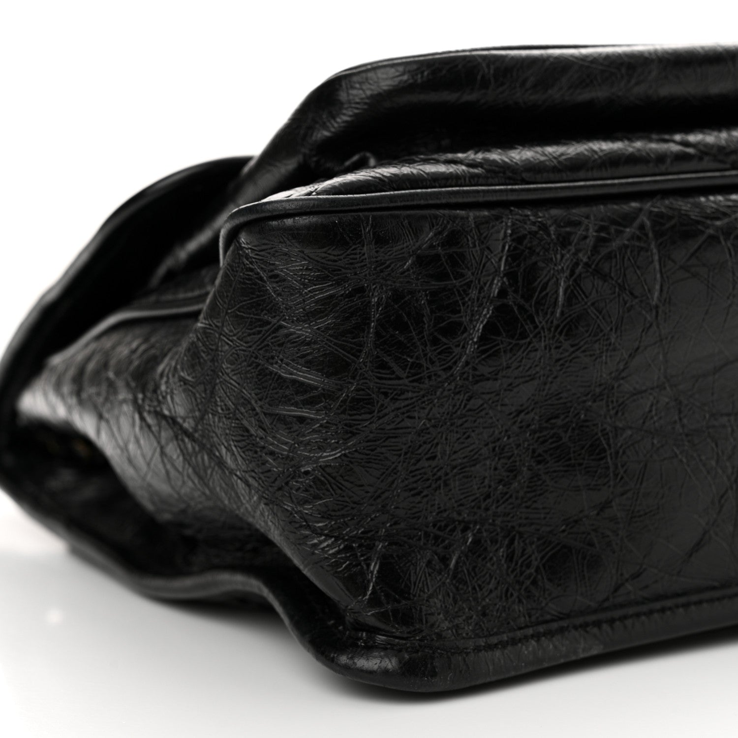 Saint Laurent Crinkled Calfskin Matelasse Monogram Medium Niki Chain Satchel Black 8 of 14