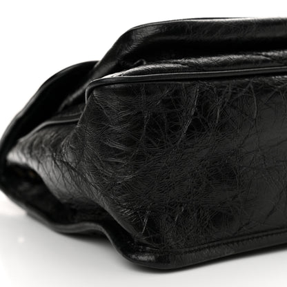 Saint Laurent Crinkled Calfskin Matelasse Monogram Medium Niki Chain Satchel Black 8 of 14